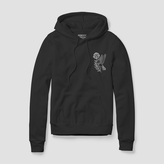 NIGHTINGALE UNISEX HOODIE - BLACK