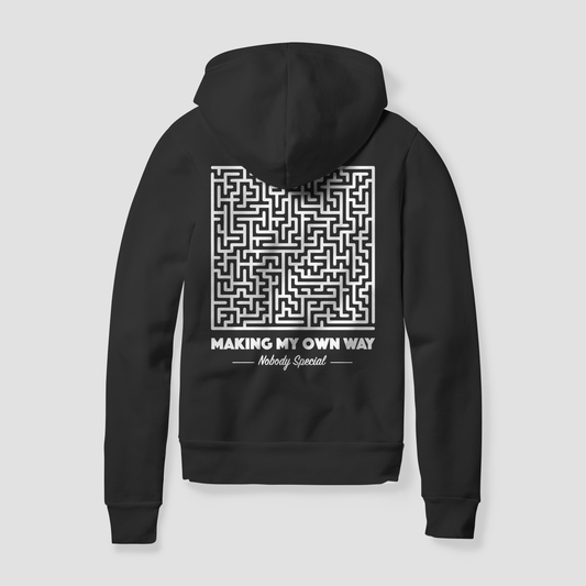MAKING MY OWN WAY UNISEX HOODIE - BLACK